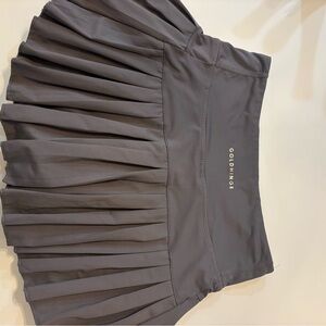 Goldhinge Gray Pleated Women's Skirt